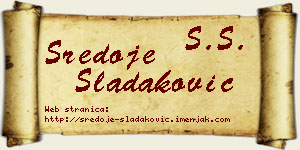 Sredoje Sladaković vizit kartica